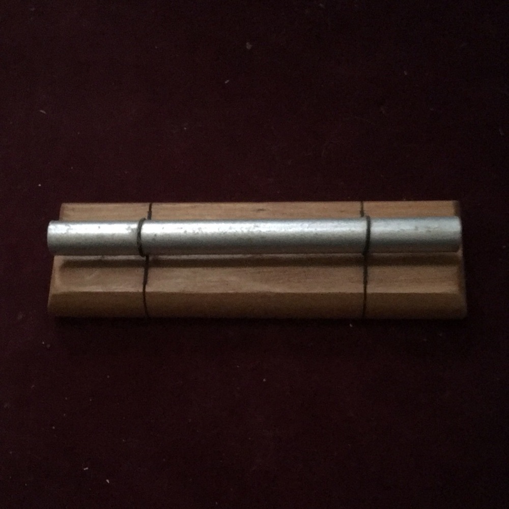 Hand Crafted Silver and Brown Accent Piece